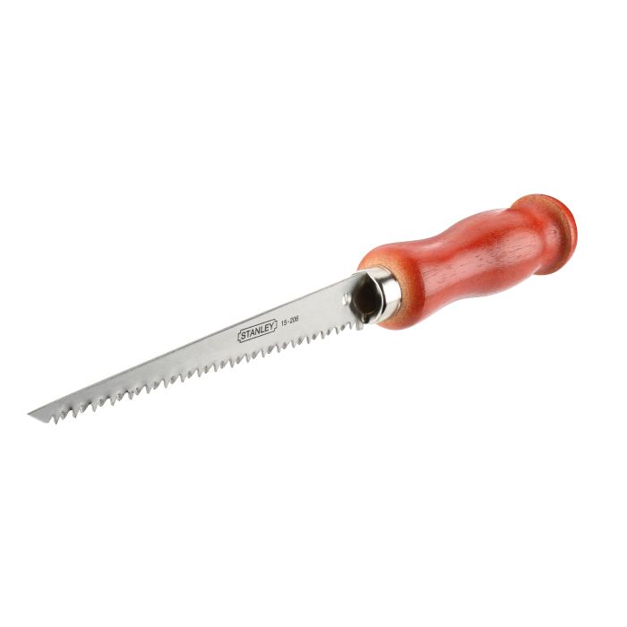 Zāģis reģipsim ar koka rokturi 6x160mm Stanley 0-15-206